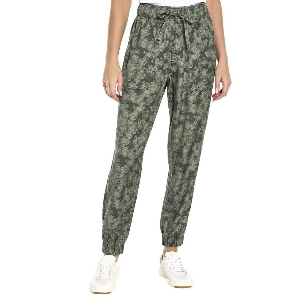 Orvis Joggers Womens Large Green Gray Lyocell Abstract Camo Gorpcore Utility